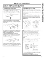 Preview for 21 page of GE PGP9830 Owner'S Manual & Installation Instructions