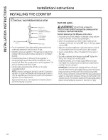 Preview for 28 page of GE PGP9830 Owner'S Manual & Installation Instructions