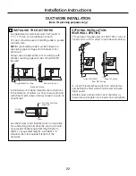 Preview for 22 page of GE PGP989 Owner'S Manual & Installation Instructions