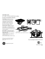 Preview for 1 page of GE PGP989DNBB - 30" Gas Downdraft Cooktop Dimensions And Installation Information