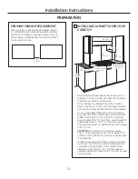 Preview for 21 page of GE PGP990 Owner'S Manual & Installation Instructions