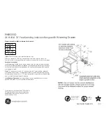 GE PHB915SDSS Specification Sheet preview