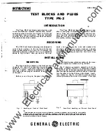 Предварительный просмотр 1 страницы GE PK-2 Instructions