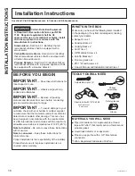 Preview for 16 page of GE PLS624RT Owner'S Manual And Installation Instructions