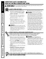 Preview for 2 page of GE PNRV18ZCC01 Owner'S Manual