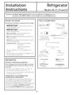 Предварительный просмотр 16 страницы GE PNS20KSHAFSS Owner'S Manual And Installation Instructions