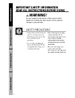 Предварительный просмотр 4 страницы GE PNSF39Z01 Owner'S Manual