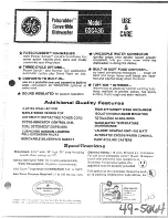 GE Potscrubber GSC436 Use & Care Manual preview