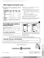 Preview for 4 page of GE Potscrubber GSD578 Operating Instructions