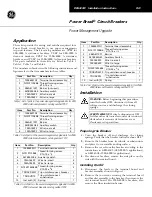 Preview for 1 page of GE Power Break Installation Instructions Manual
