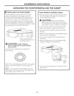 Предварительный просмотр 19 страницы GE PP989 Owner'S Manual And Installation Instructions