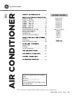 Preview for 1 page of GE PRC13XHH Series Owner'S Manual