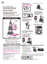 GE Pre-Lit Christmas Tree with Easy Shape Easy Light Color Choice Assembly Instructions preview