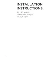 Предварительный просмотр 1 страницы GE Professional Series Installation Instructions Manual