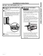 Preview for 25 page of GE Profile 27 Series Owner'S Manual & Installation Instructions