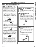 Preview for 31 page of GE Profile 27 Series Owner'S Manual & Installation Instructions