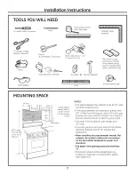 Preview for 7 page of GE Profile Advantium PSA1200 Installation Instructions Manual