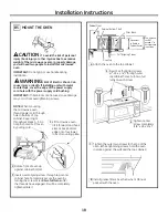 Preview for 18 page of GE Profile Advantium PSA1201 Installation Instructions Manual