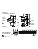 Предварительный просмотр 1 страницы GE Profile Advantium PSB2201NSS Dimension Manual