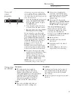 Preview for 27 page of GE Profile Advantium SCB1001M Owner'S Manual