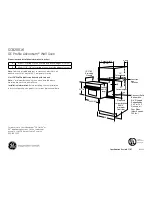 Preview for 1 page of GE PROFILE ADVANTIUM SCB2001K Dimensions And Installation Information