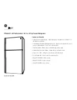 Preview for 2 page of GE Profile Arctica PTS22LCPWW Dimension Manual