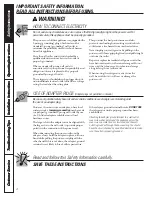 Preview for 4 page of GE Profile CustomStyle 24 Series Owner'S Manual