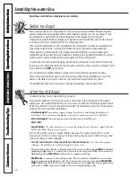 Preview for 26 page of GE Profile CustomStyle 24 Series Owner'S Manual