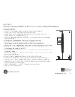 Preview for 3 page of GE Profile CustomStyle ENERGY STAR PSC23PSS Dimensions And Installation Information