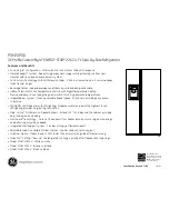 Preview for 4 page of GE Profile CustomStyle ENERGY STAR PSH23PGS Dimensions And Installation Information