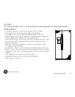 Preview for 3 page of GE Profile CustomStyle PSC23NSTSS Dimensions And Installation Information