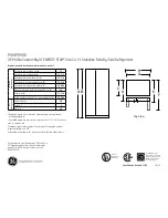 Preview for 1 page of GE Profile CustomStyle PSH25MGS Dimensions And Installation Information