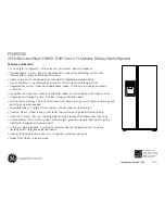 Preview for 4 page of GE Profile CustomStyle PSH25MGS Dimensions And Installation Information