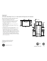 Preview for 2 page of GE Profile CustomStyle PSI23MGT Dimensions And Installation Information