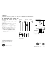 Preview for 4 page of GE Profile CustomStyle PSI23MGT Dimensions And Installation Information