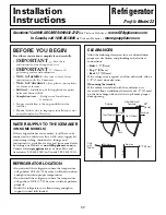 Preview for 17 page of GE Profile CustomStyle PTI22MBML Owner'S Manual And Installation Instructions