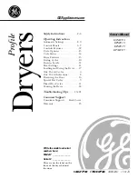 GE Profile DNSB514 Owner'S Manual preview