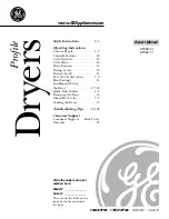 Preview for 1 page of GE Profile DPSB620 Owner'S Manual