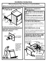 Preview for 2 page of GE Profile DPSB620ECCC Installation Instructions Manual