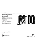 Preview for 1 page of GE Profile DPVH890EJ Dimensions And Installation Information