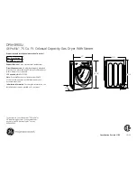 Preview for 1 page of GE Profile DPVH890GJ Dimensions And Installation Information