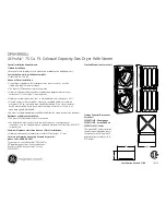 Preview for 2 page of GE Profile DPVH890GJ Dimensions And Installation Information