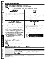 Preview for 34 page of GE Profile ENERGY STAR PDS22MBW Owner'S Manual And Installation Instructions