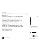 Preview for 2 page of GE Profile ENERGY STAR PDS22MFW Dimensions And Installation Information