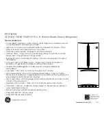 Preview for 2 page of GE Profile ENERGY STAR PFCF1NFW Dimensions And Installation Information