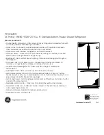 Preview for 2 page of GE Profile ENERGY STAR PFCS1NFW Dimensions And Installation Information