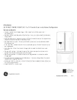 Preview for 2 page of GE Profile ENERGY STAR PFE27KSDSS Dimensions And Installation Information