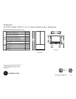 Preview for 1 page of GE Profile ENERGY STAR PFSF5NFW Dimensions And Installation Information