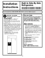 Preview for 15 page of GE Profile ENERGY STAR PSB48LSR Owner'S Manual And Installation Instructions