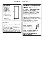 Предварительный просмотр 27 страницы GE Profile ENERGY STAR PSB48LSR Owner'S Manual And Installation Instructions